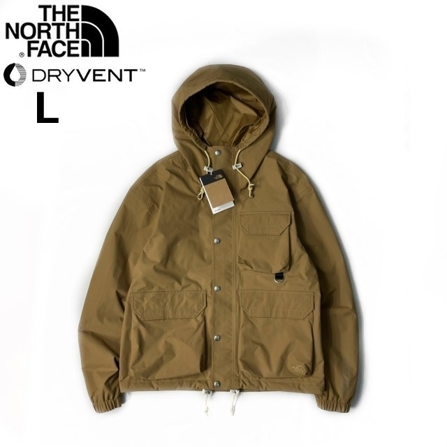 1円～!売切!【正規新品】THE NORTH FACE◆M66 UTILITY RAIN JACKET マウンテンジャケット US限定 DRYVENT ロゴ刺繍 登山(L)茶 180915-100_画像3