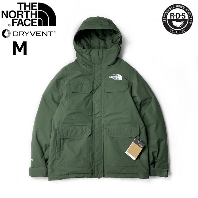 1円～!売切!【正規新品】THE NORTH FACE◆CYPRESS PARKA ダウンジャケット US限定 RDS認証 550フィル DRYVENT 撥水(M)緑 カーキ 190122-175_画像3