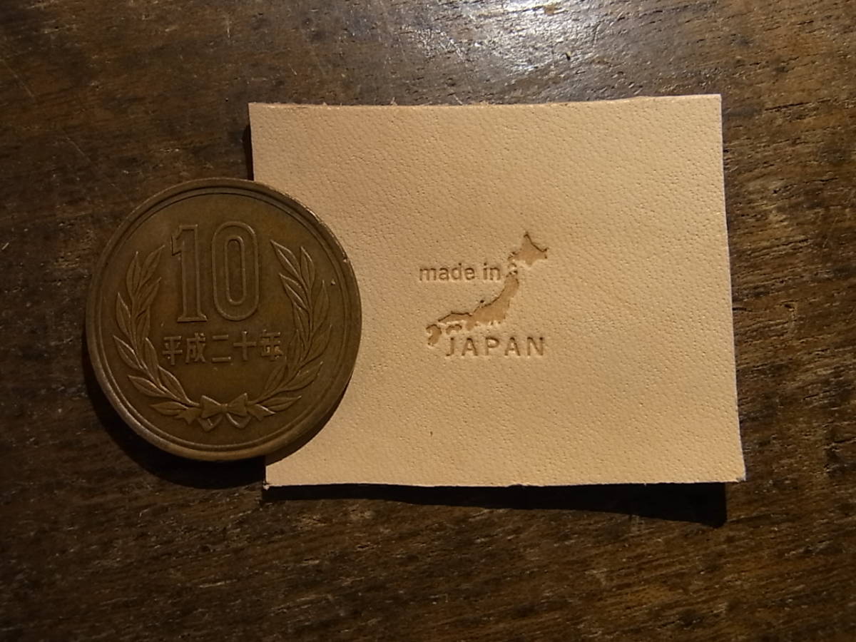 日本地図 NO.27 made in JAPAN　レザークラフト　刻印　手打刻印　メタルスタンプ　打刻印　ヌメ革に　ハンドメイド　革小物　革細工_画像3