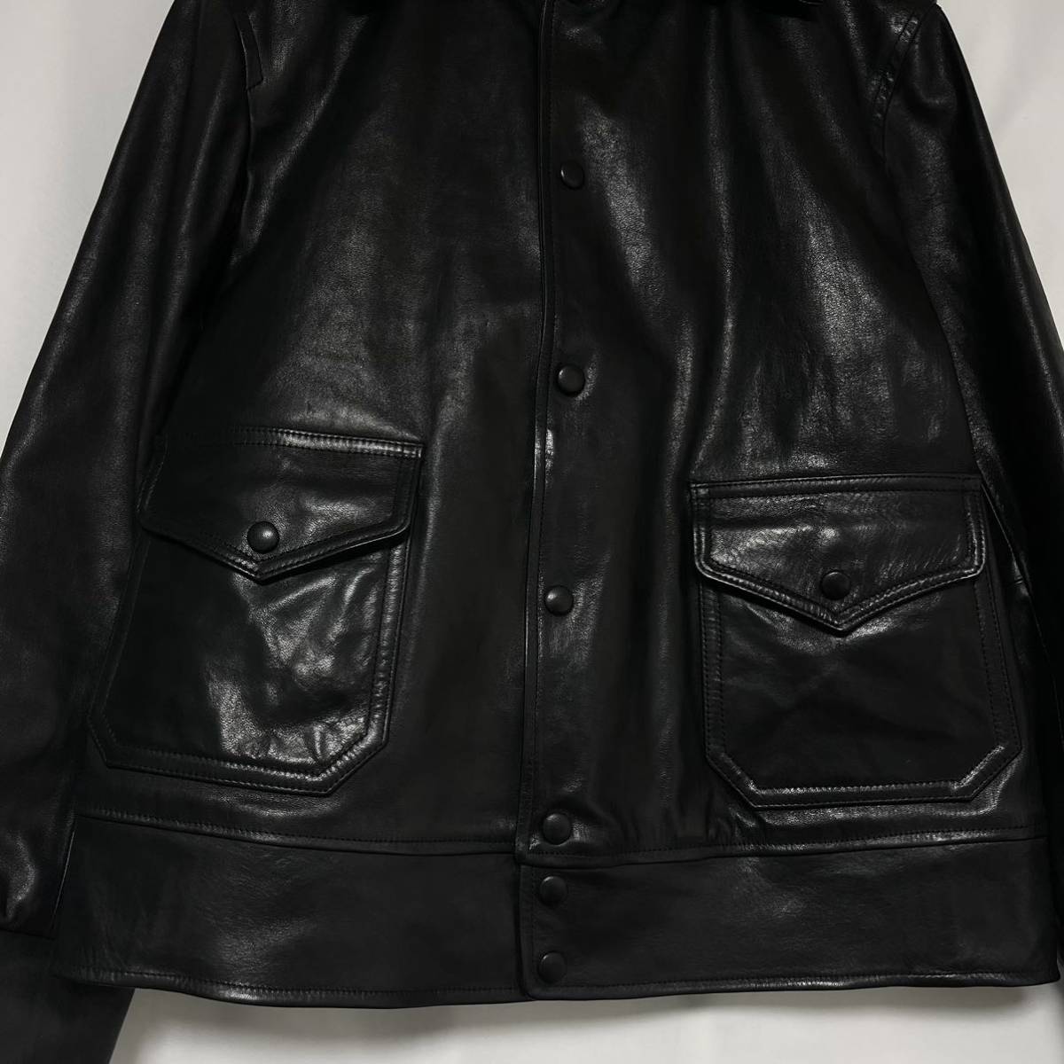 45rpm フォーティーファイブアール ピーエム HORSEHIDE 馬革 ライダース ジャケット ブルゾン レディース 45R 黒　ブラック　2 M レザー