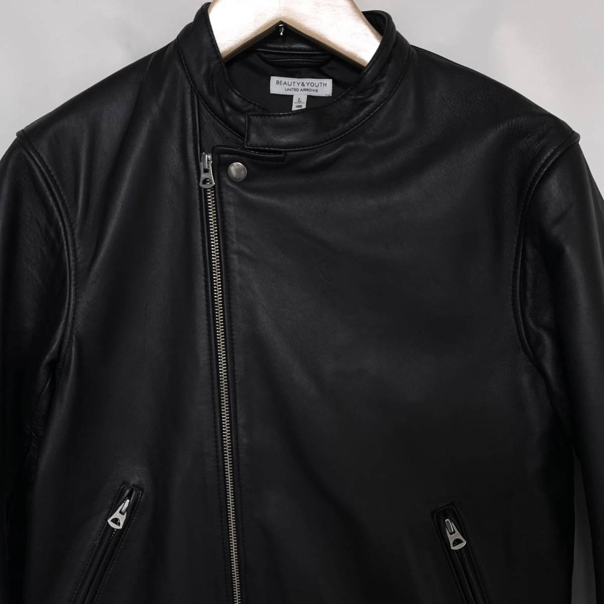 BEAUTY&YOUTH UNITED ARROWS セミダブル ライダースジャケット BEAUTY&YOUTH UNITED ARROWS セミダブル ライダースジャケット