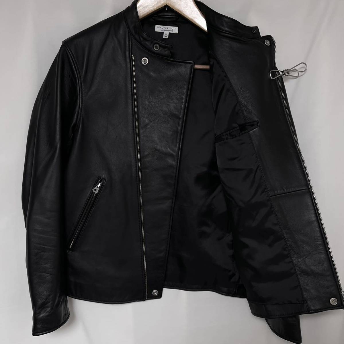 BEAUTY&YOUTH UNITED ARROWS セミダブル ライダースジャケット BEAUTY&YOUTH UNITED ARROWS セミダブル ライダースジャケット