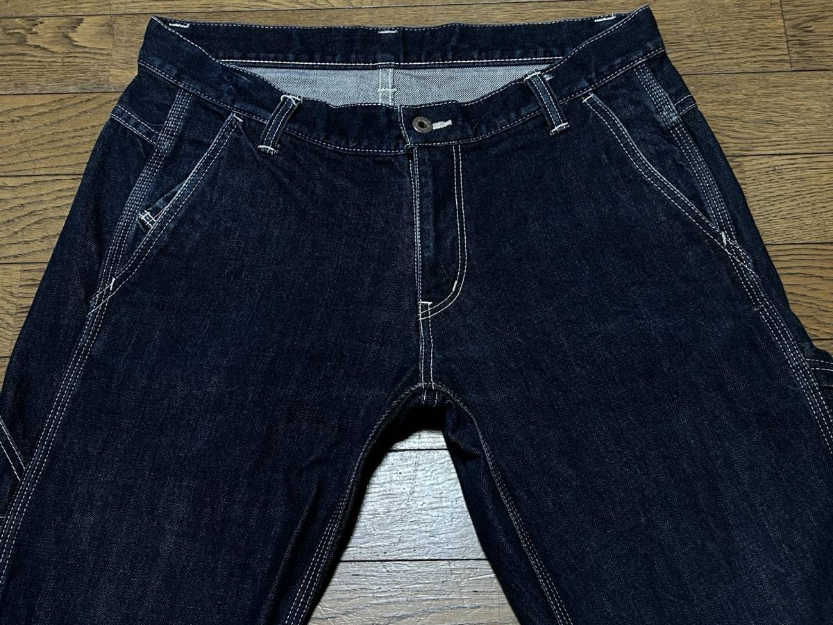 ※桃太郎ジーンズ MOMOTAROJEANS 出陣 ペインター デニムパンツ 日本製 濃紺 32 　　　　　　 BJBC.AA_画像4