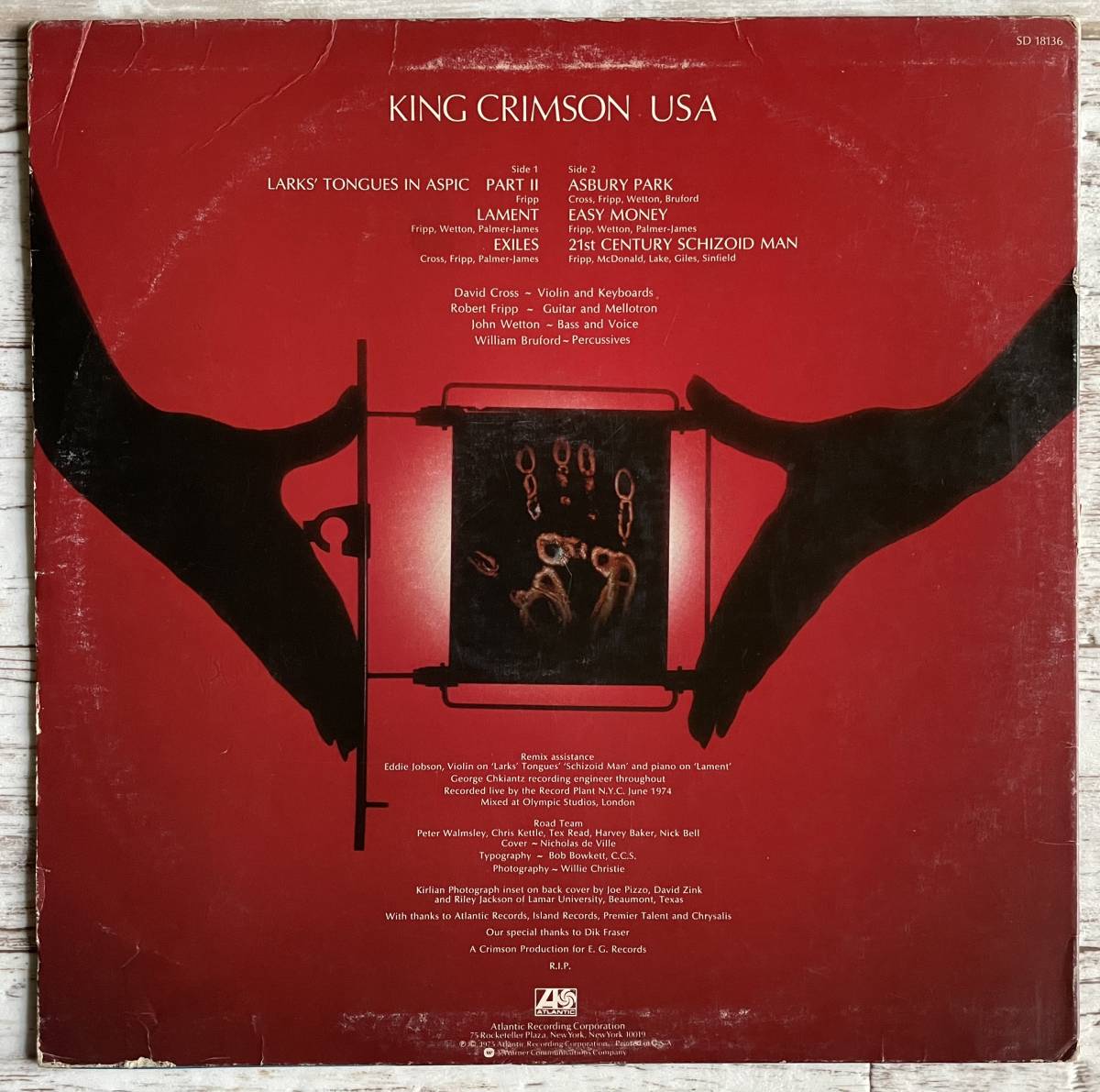 King Crimson / USA 【US盤】1975_画像2