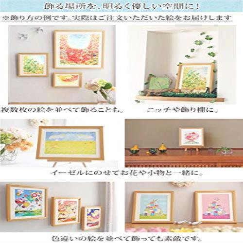 ◆送料無料 絵画 壁掛け グリーン 「grow」 額入り・Sサイズ 玄関 インテリア おしゃれ 風水 四つ葉のクローバー 部屋 植物_画像7