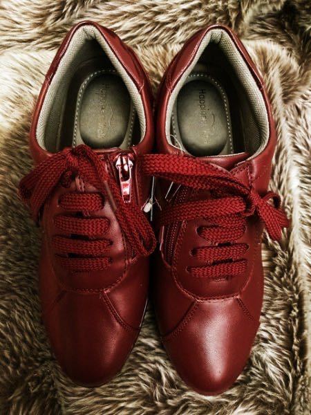 sh0459-13 * free shipping new goods plan du5E walking shoes premium L size 24.0~24.5cm wine red fastener thickness bottom autumn winter shoes 