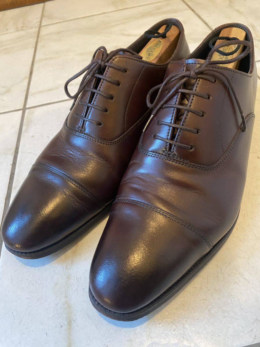  original leather bottom ma Kei made law * strut chip business shoes * tea *25.5