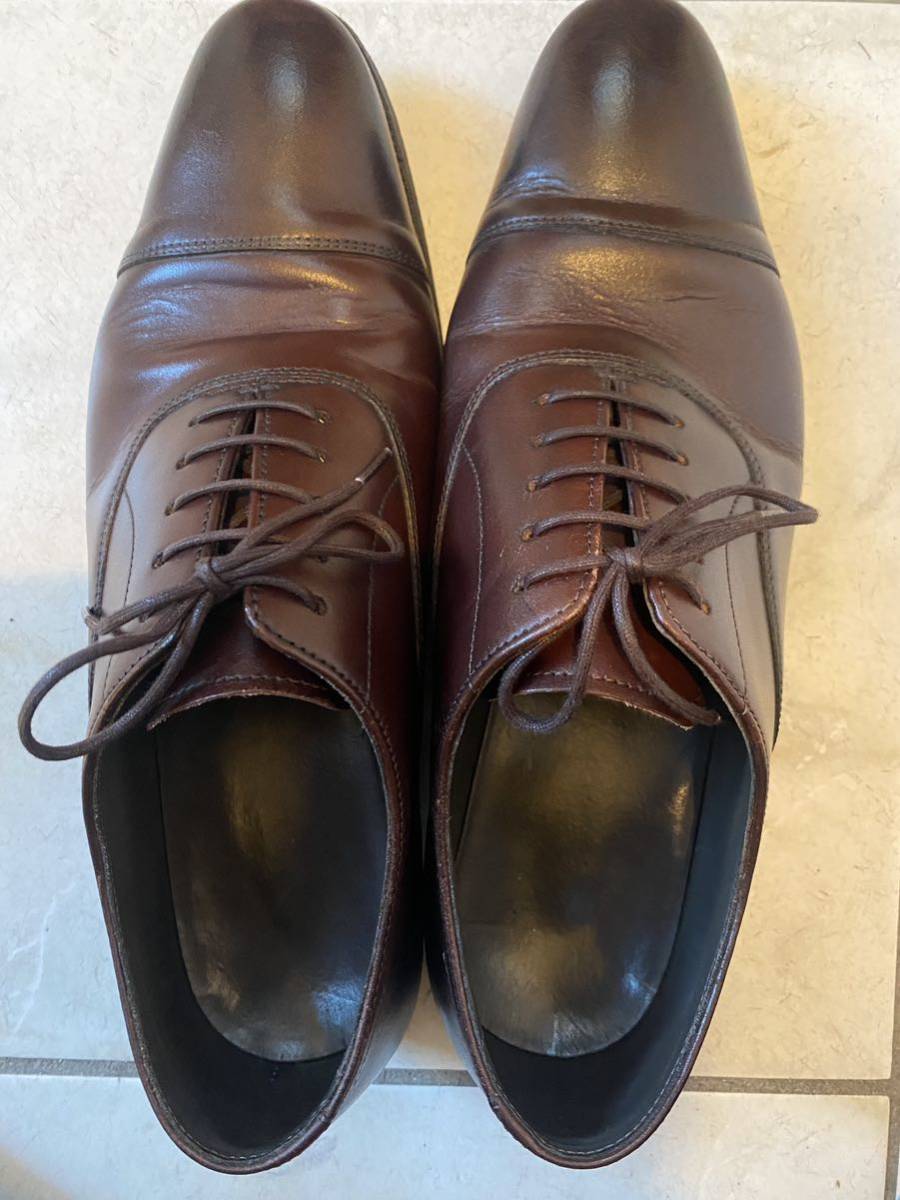  original leather bottom ma Kei made law * strut chip business shoes * tea *25.5