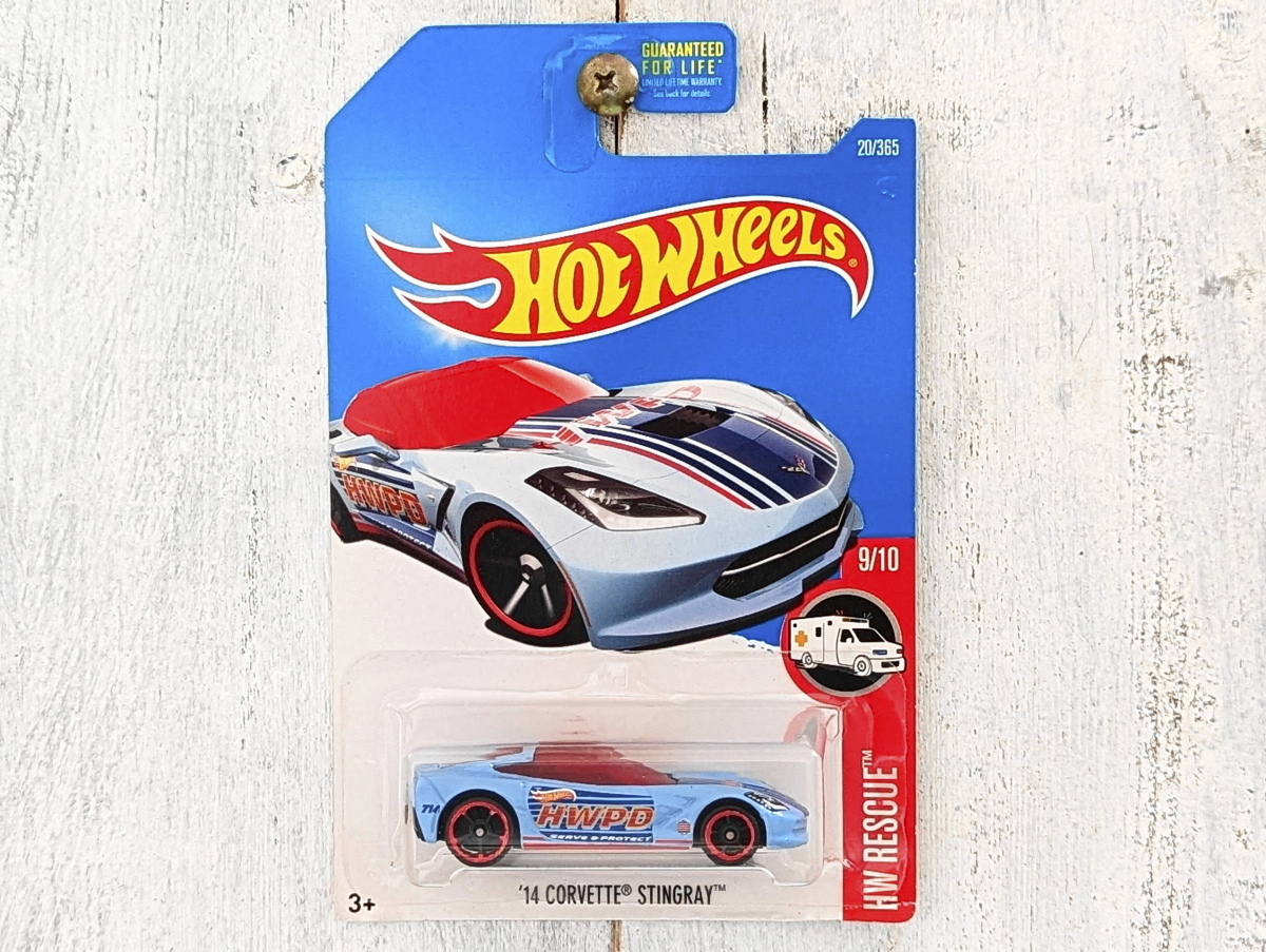 シボレー コルベット スティングレー '14 CHEVROLET CORVETTE STINGRAY 水色■2017 US版 HOT WHEELS ホットウィール_画像1