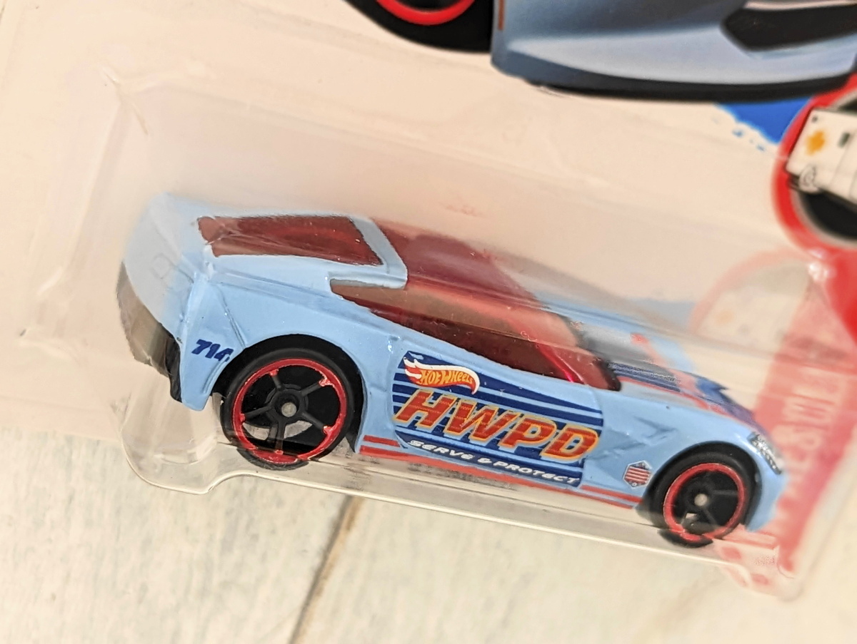 シボレー コルベット スティングレー '14 CHEVROLET CORVETTE STINGRAY 水色■2017 US版 HOT WHEELS ホットウィール_画像3