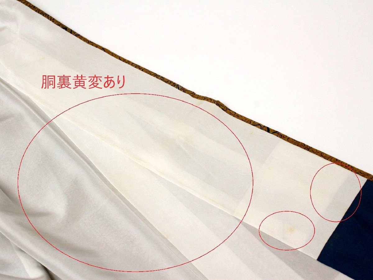 正絹小紋　オリエンタル柄　三松「kimonossimo」　裄：66cm　e11-236_画像10