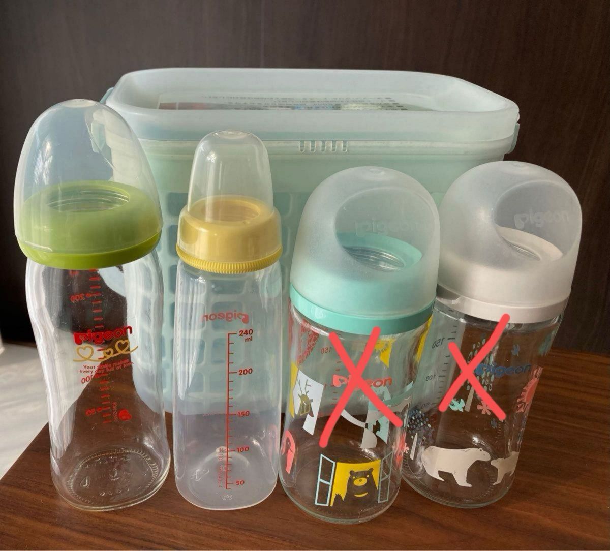 哺乳びん消毒ケース 3way(レンジ、薬液、保管)、哺乳瓶 セット ピジョン 