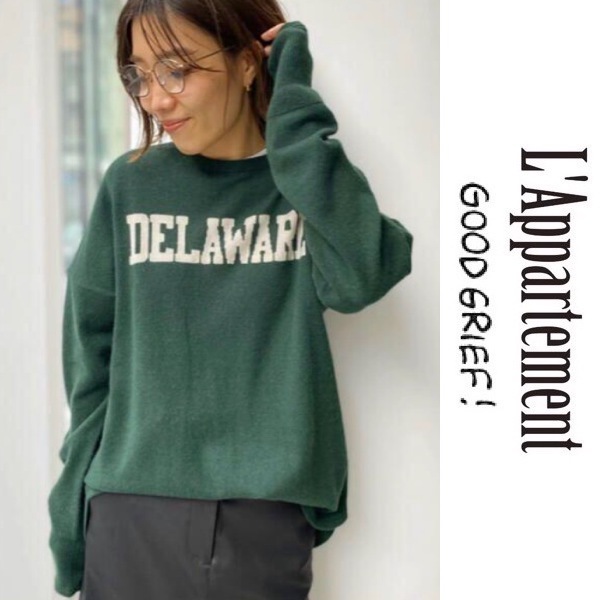 20AW L´Appartement【GOOD GRIEF/グッドグリーフ】Cashmere Logo Knit