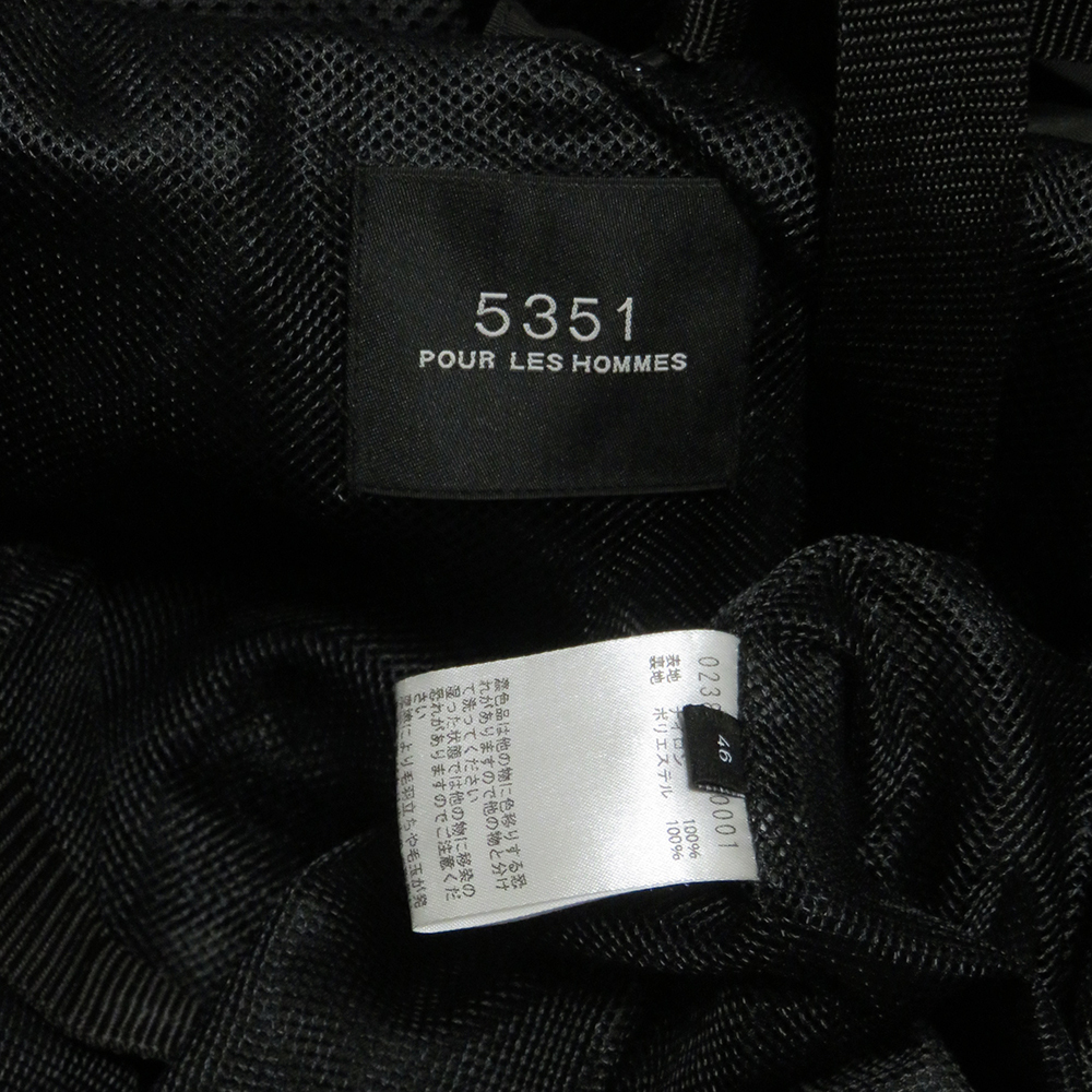 5351 POUR LES HOMMES 19AW シングルハイブリッドコート 46 新品同様 定価46,200円 レインコート プールオム_画像7