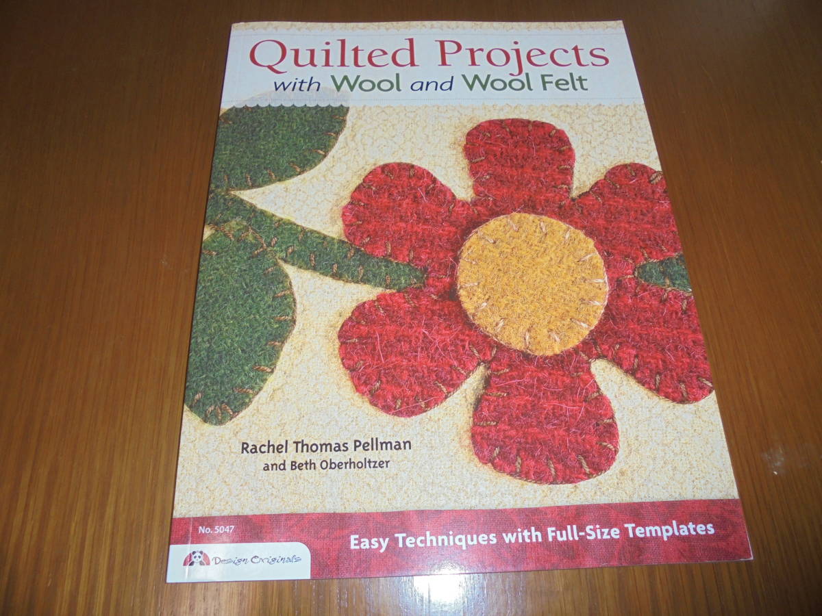 洋書キルトアップリケ　ウール　フェルト　Quilted Projects With Wool and Wool Felt　実寸テンプレート_画像1