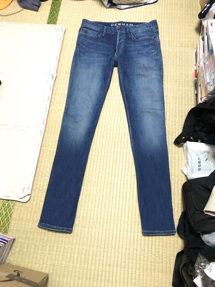 【DENHAM RAZOR SLIM FIT】デンハム ストレッチ スリム フィット デニム パンツ 31 インディゴ 美品 UAE製_画像3