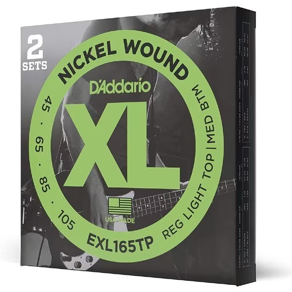 【エレキベース弦 2セット】 ダダリオ D'Addario EXL165TP Long Scale 45-105 XL NICKEL 2セットパック お買い得 正規品_画像1