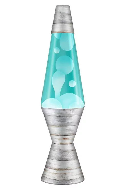 ラバライト/Lava Light ラバランプ(2495) White Wax Teal liquid Glass Globe Wood Decal base アメ雑貨 照明 インテリアライト オシャレ