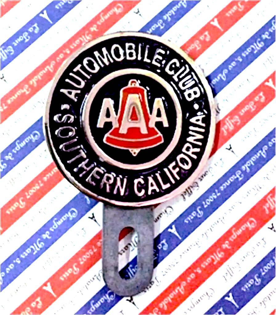 アメリカ AAA ナンバープレートカーバッチ アメリカ自動車協会 トリプルエー カリフォルニア マスコット カー アクセサリー 車 装飾 バイク_画像2