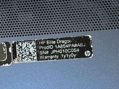難あり 軽量1.13kgほど HP Elite Dragonfly 1A854PA#ABJ (Core i5-8265U/8GB/SSD256GB/無線LAN/WEBカメラ/13.3FHD/タッチパネル SK2311-93_画像9