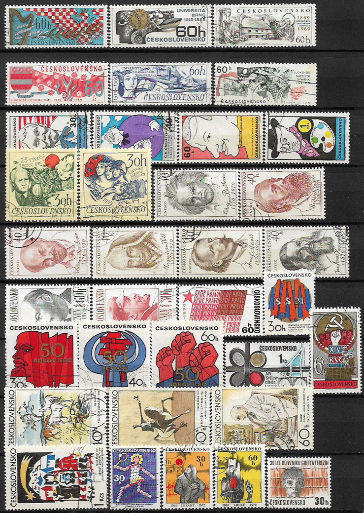 チェコスロバキア 使用済 記念 切手 188枚 - 重複なし - P-501_画像4