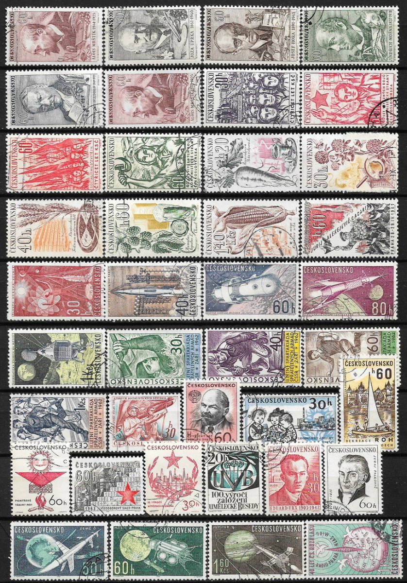 チェコスロバキア 使用済 記念 切手 188枚 - 重複なし - P-501_画像3