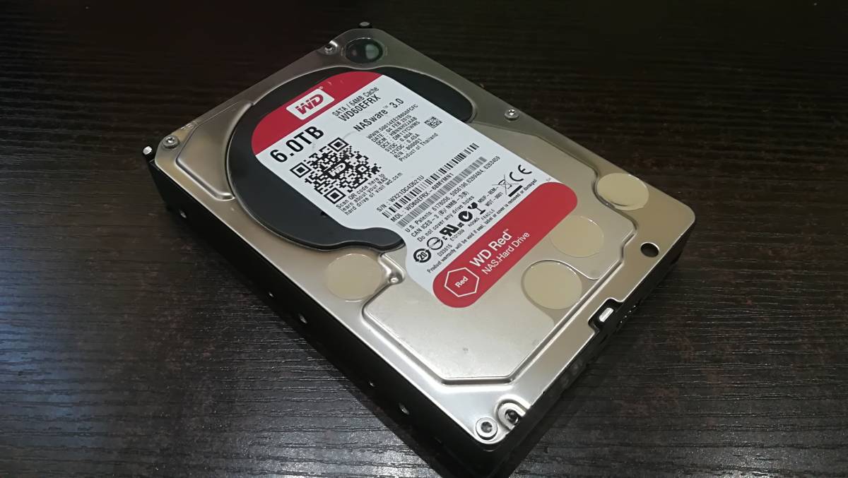 □【動作品♪】WD Red WD60EFRX [6TB/6000GB SATA] 3.5インチ/HDD/ハードディスク_画像1