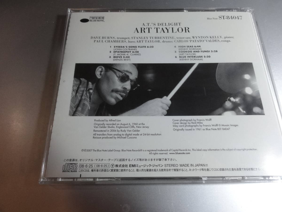 ART TAYLOR 　　アート・テイラー　　　AT S DELIGHT RVG　EDITION　国内盤　　　24Bitリマスター_画像2