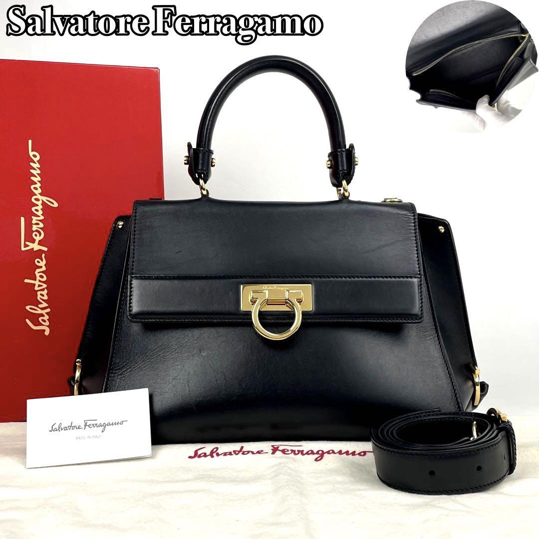 極美品】Salvatore Ferragamo フェラガモ ハンドバッグ ソフィア 2way