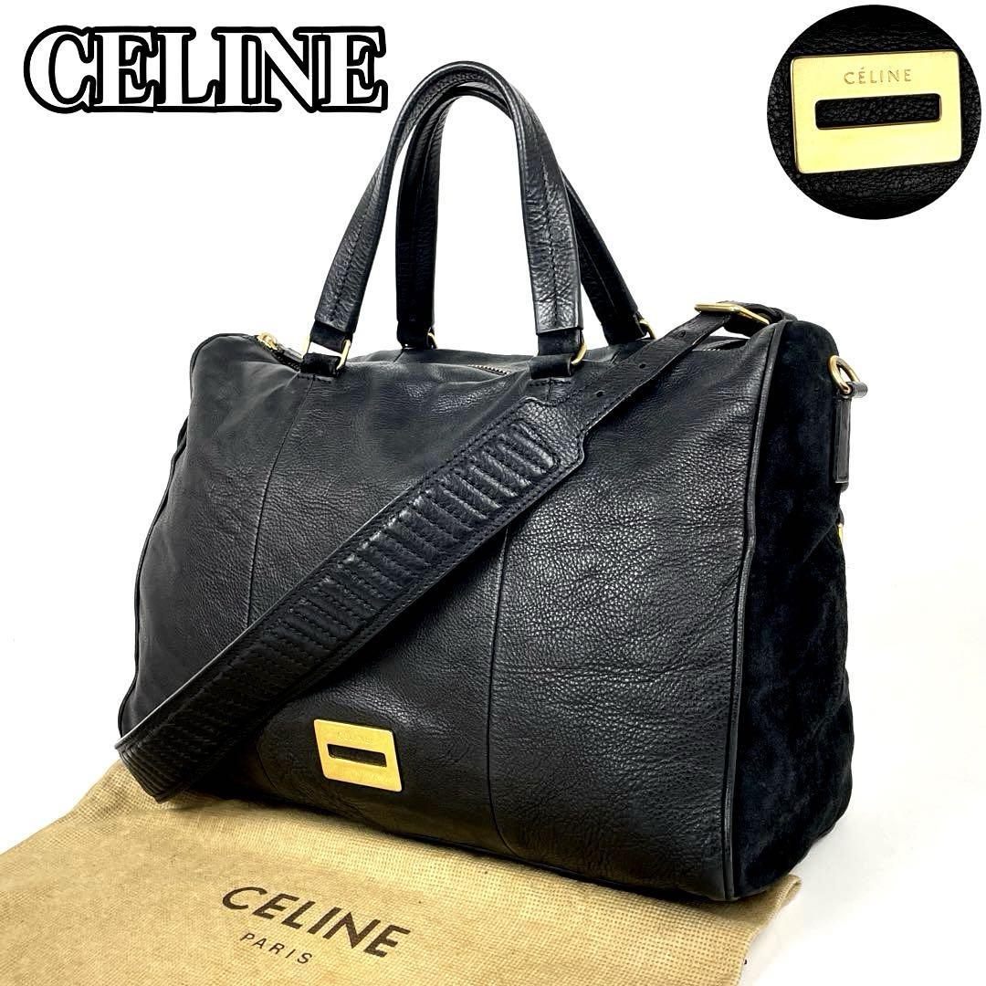 美品】CELINE セリーヌ ハンドバッグ 2way ショルダーバッグ ゴールド