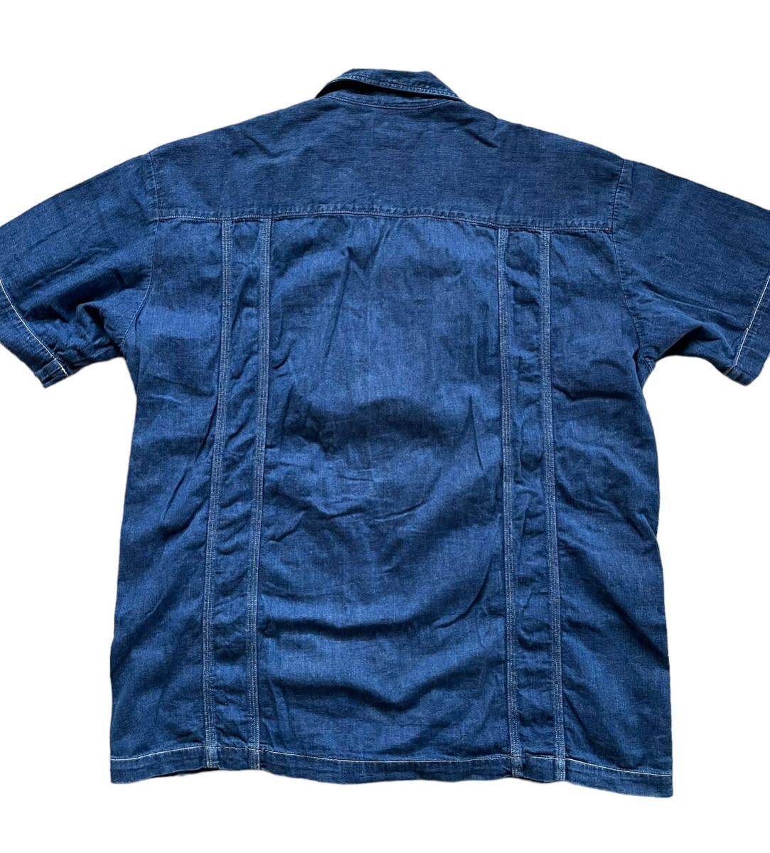 orSlow×BEAMS Denim Cuba Shirt オアスロウ ビームス別注 デニムキューバシャツ 3(L)_画像2