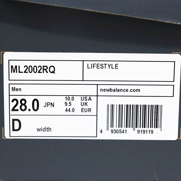 New Balance (ニューバランス) ML2002RQ - Off White - オフホワイト スニーカー 美中古品 US10D (28cm) / S00395_画像8