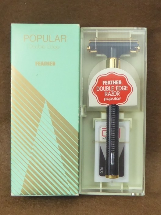 フェザー 両刃ホルダー ポピュラー 24k仕上げ GOLD-WPP 800-1 ゴールド 限定品 FEATHER POPULAR Double Edge_画像1