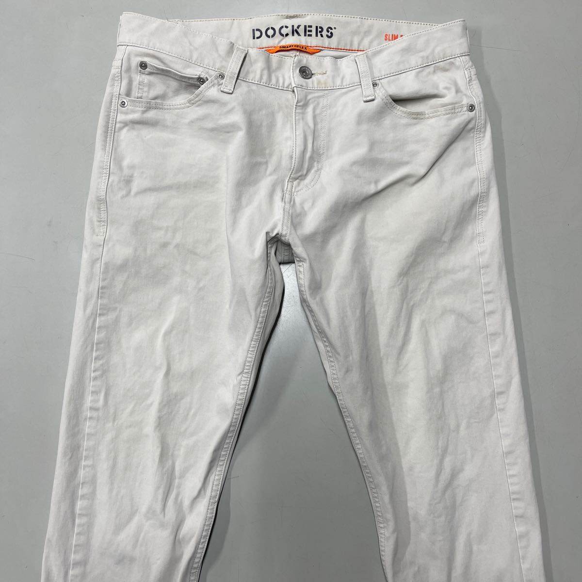 DOCKERS ドッカーズ ストレッチ チノ パンツ SMART 360 FLEX SLIM FIT JEAN CUT ボトム メンズ スリム スキニー ライトグレー ボトム_画像2