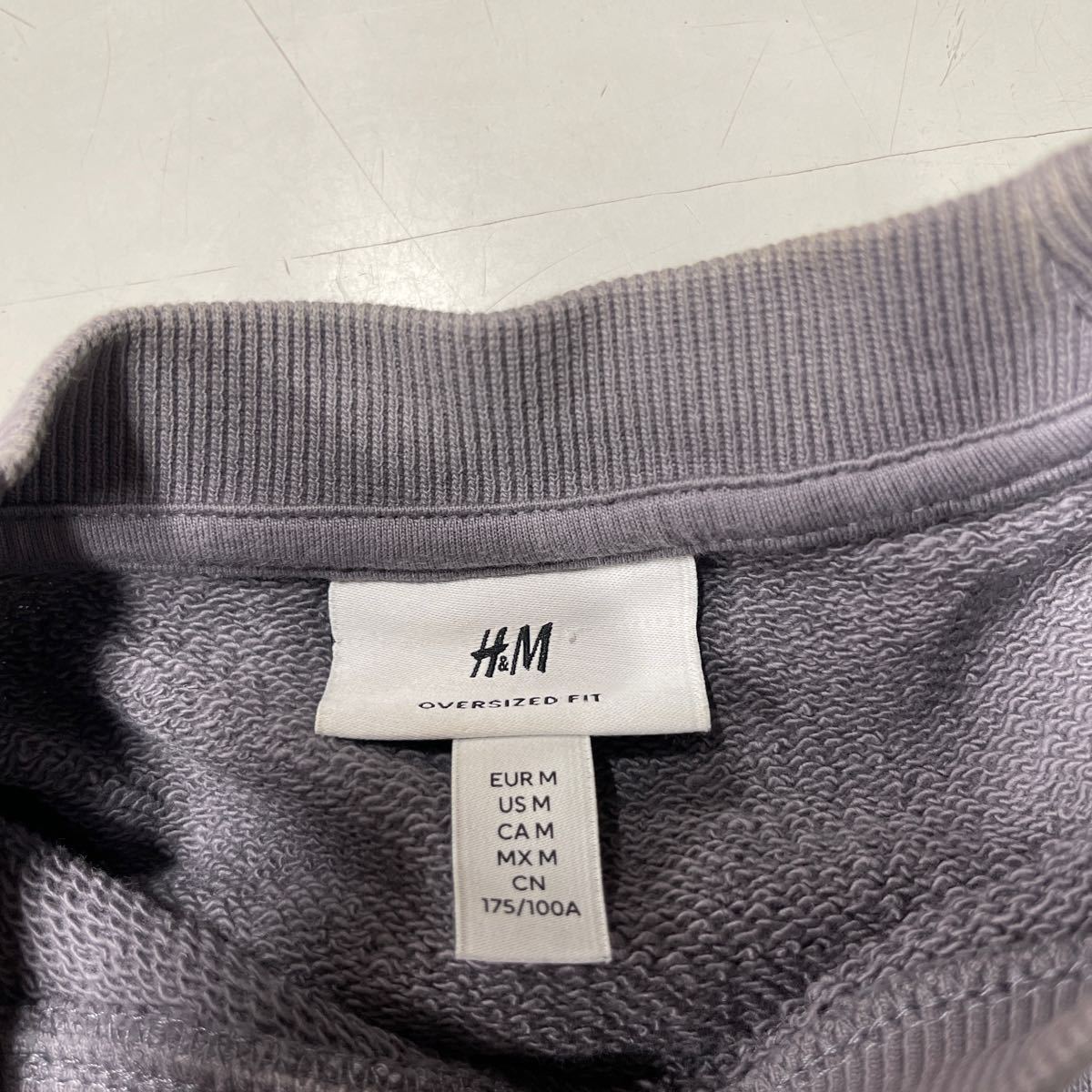H&M Anytime soon Relaxed Fit Printed Sweatshirt オーバーサイズ 上下 セットアップ グレー Mサイズ メンズ スウェットトレーナー パンツ_画像3