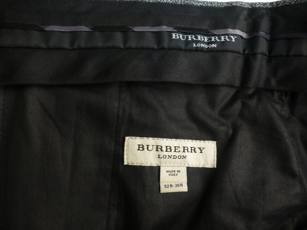 ◆BURBERRYS LONDON スーツ 52R 美品 イタリア製 定価27万円 グレー 伊製 バーバリー_画像9