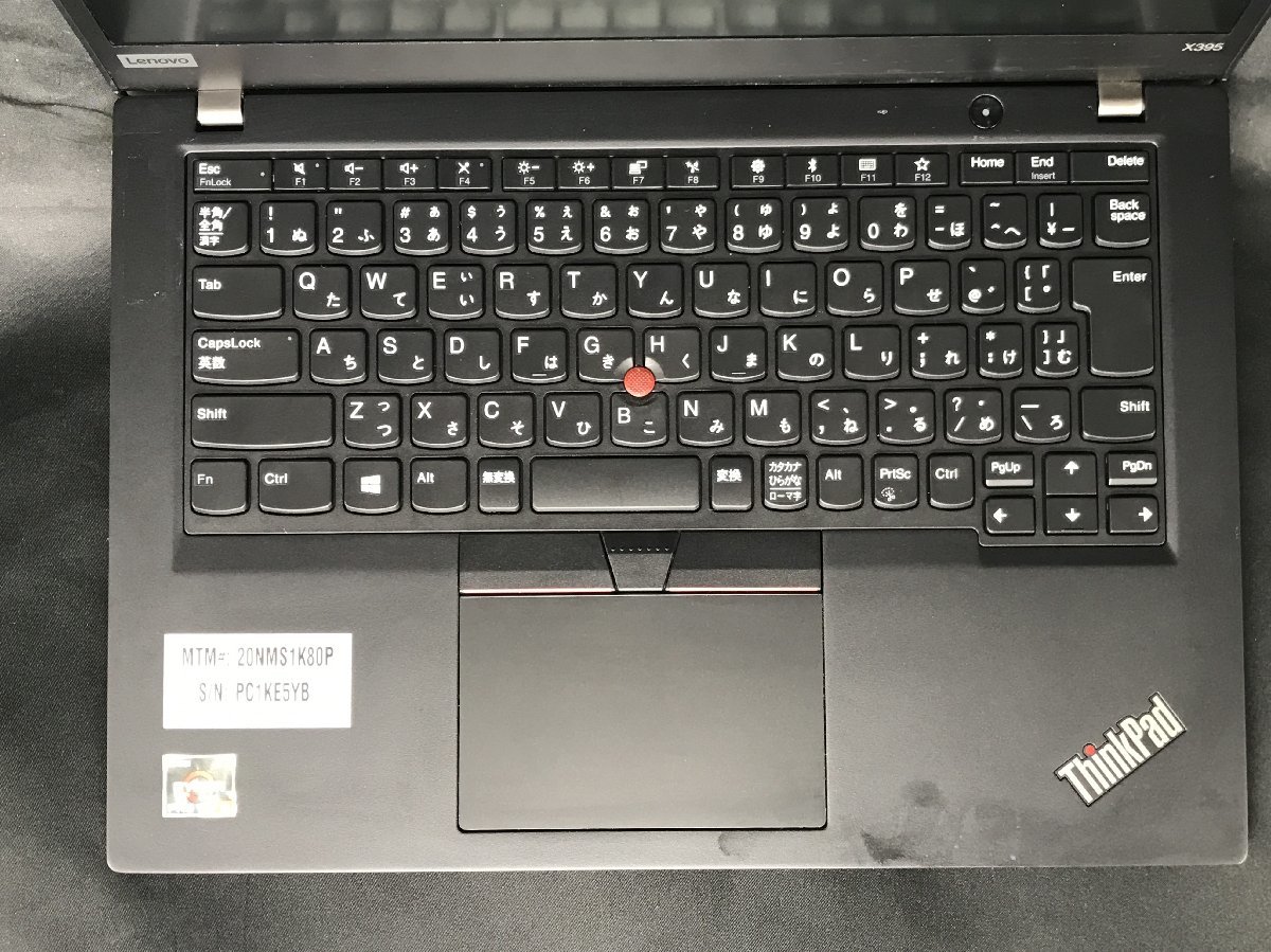 【Lenovo】ThinkPad X395 20NMS1K80P Ryzen 5 PRO 3500U w 8GB SSD256GB NVMe WEBカメラ Windows10Pro 13.3inch 中古ノートPC_画像3