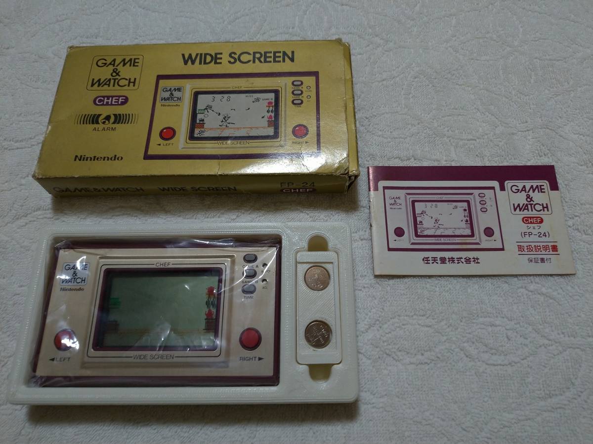 【外箱レア】任天堂ゲームウォッチ　シェフ　箱説付★Nintendo GAME&WATCH CHEF FP-24_画像1