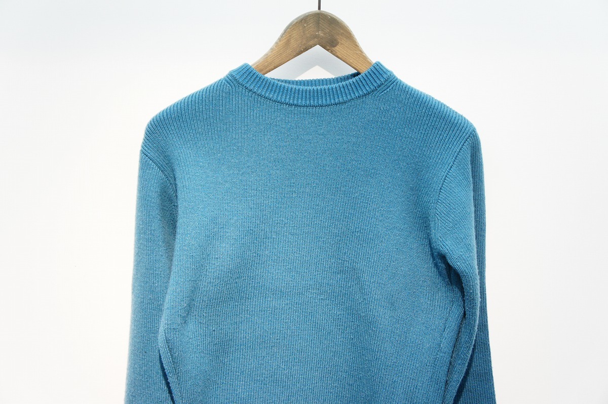 正規 CLANE クラネ SLANT CUT KNIT TOPS スラント カット ニット トップス セーター 11106-1172 青 1 本物 1030N_画像3