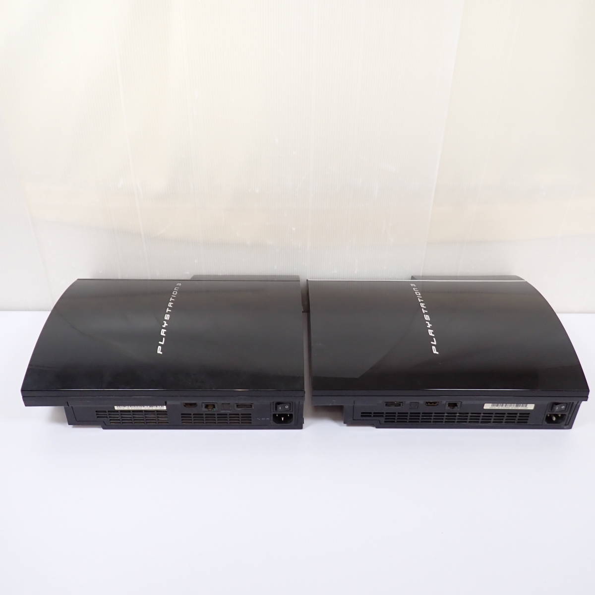 未検品 PS3 プレイステーション3 本体2台セット no.2 ケーブル付き 40GB CECH-H00 20GB CECH-B00 ブラック まとめ売り SONY_画像7