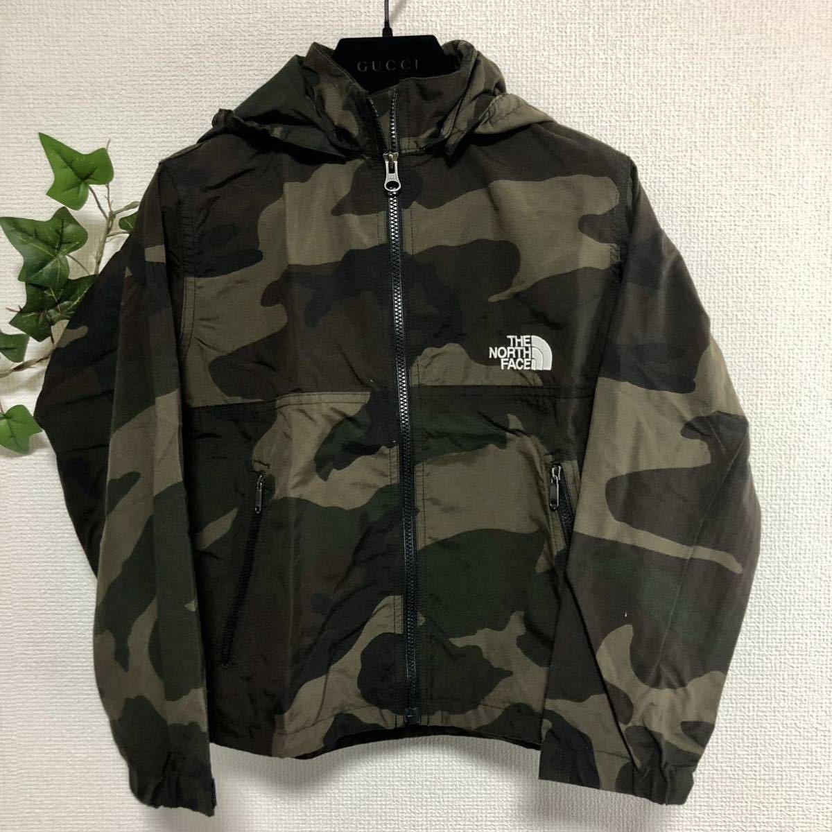 THE NORTH FACE/ザ・ノース・フェイス キッズ ジャケットNPJ61914 中古品 キッズ 子供用 130 迷彩 グリーン_画像1