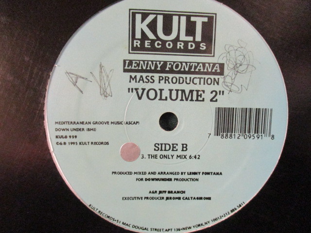 Lenny Fontana ： Mass Production Volume 2 12'' // Choice Mix / For The People Mix / The Only Mix / Garage House / 5点で送料無料_画像2