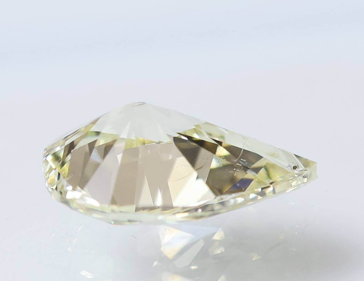 【１００円～】綺麗！天然ダイヤ 0.793ct ベリーライトイエロー（ナチュラルカラー）SI1 PSカット_画像3