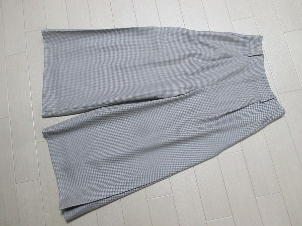  Untitled *UNTITLED thousand bird pattern side pleat tuck entering wide pants size 1 made in Japan 