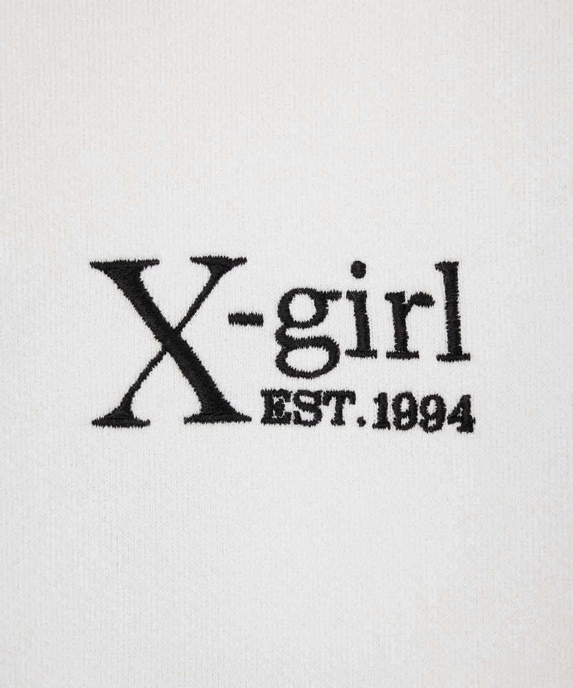 X-girl エックスガール フード付きトレーナー MY EMOTIONS ZIP UP SWEAT HOODIE X-girl レディース WHITE Sサイズ_画像7