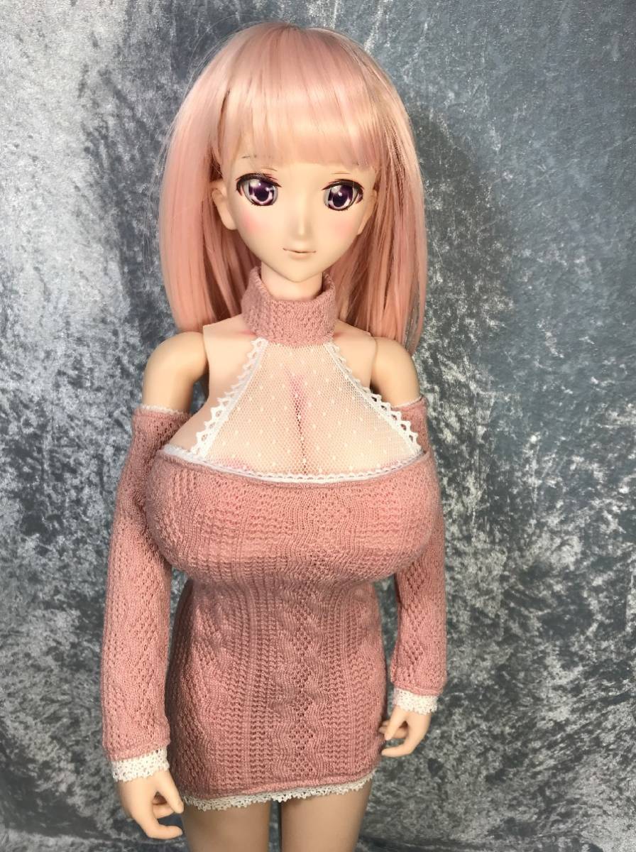 即決！！☆銀猫Plus☆ Doll用 マンモ 50超爆乳・60盛乳共通サイズ＋ＤＤ～ＤＤdy、チューブトップＯＰレースビブセット　ピンク_60盛乳です