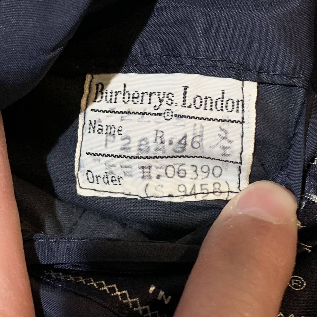 英国製 Burberrys バーバリー 金ボタン ブレザー 紺ブレ テーラードジャケット オーダーメイド ウール ホースロゴ_画像6