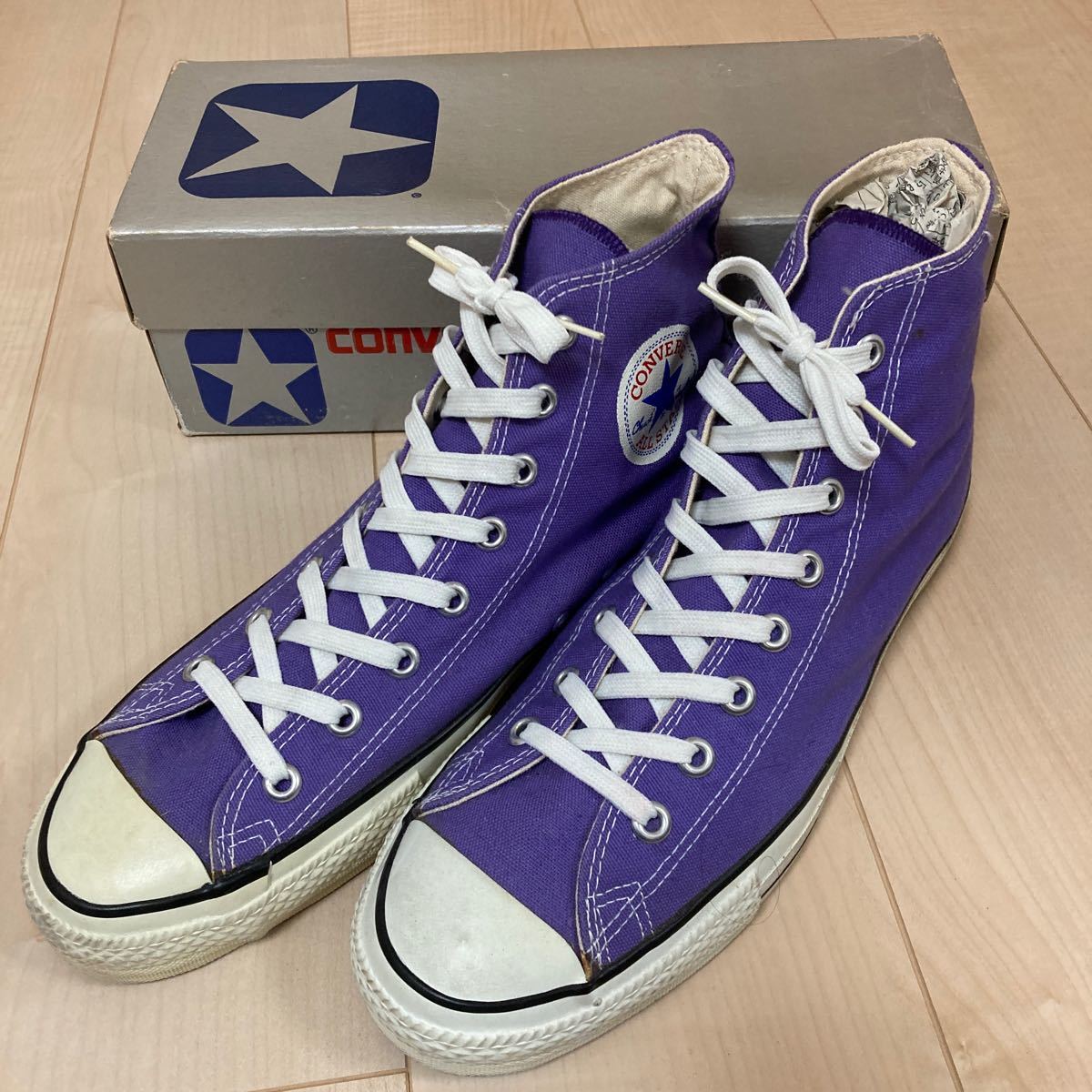 CONVERSE ALLSTAR 80s vintage size11 コンバースオールスター アメリカ製 ビンテージ 極美品 銀箱_画像1