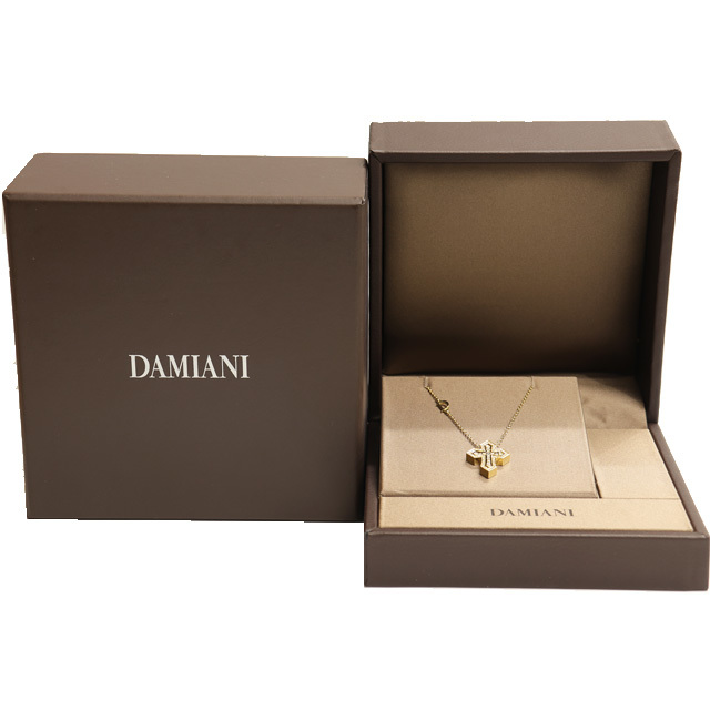 ( новый товар с отделкой ) Damiani DAMIANI bell Epo k Crown diamond колье Cross K18 YG × diamond 20079804 2022 год сертификат 8821