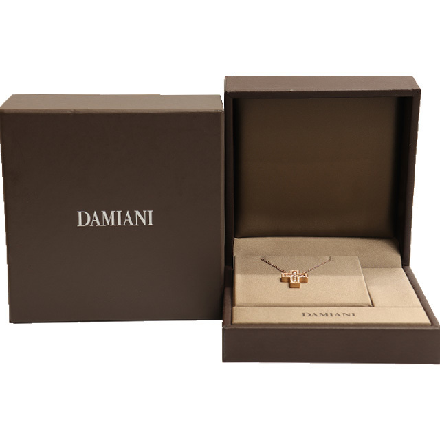 ( новый товар с отделкой ) Damiani DAMIANI bell Epo k Cross diamond колье 10 знак .K18 PG × diamond примерно 0.39ct 20083492 сертификат 9060